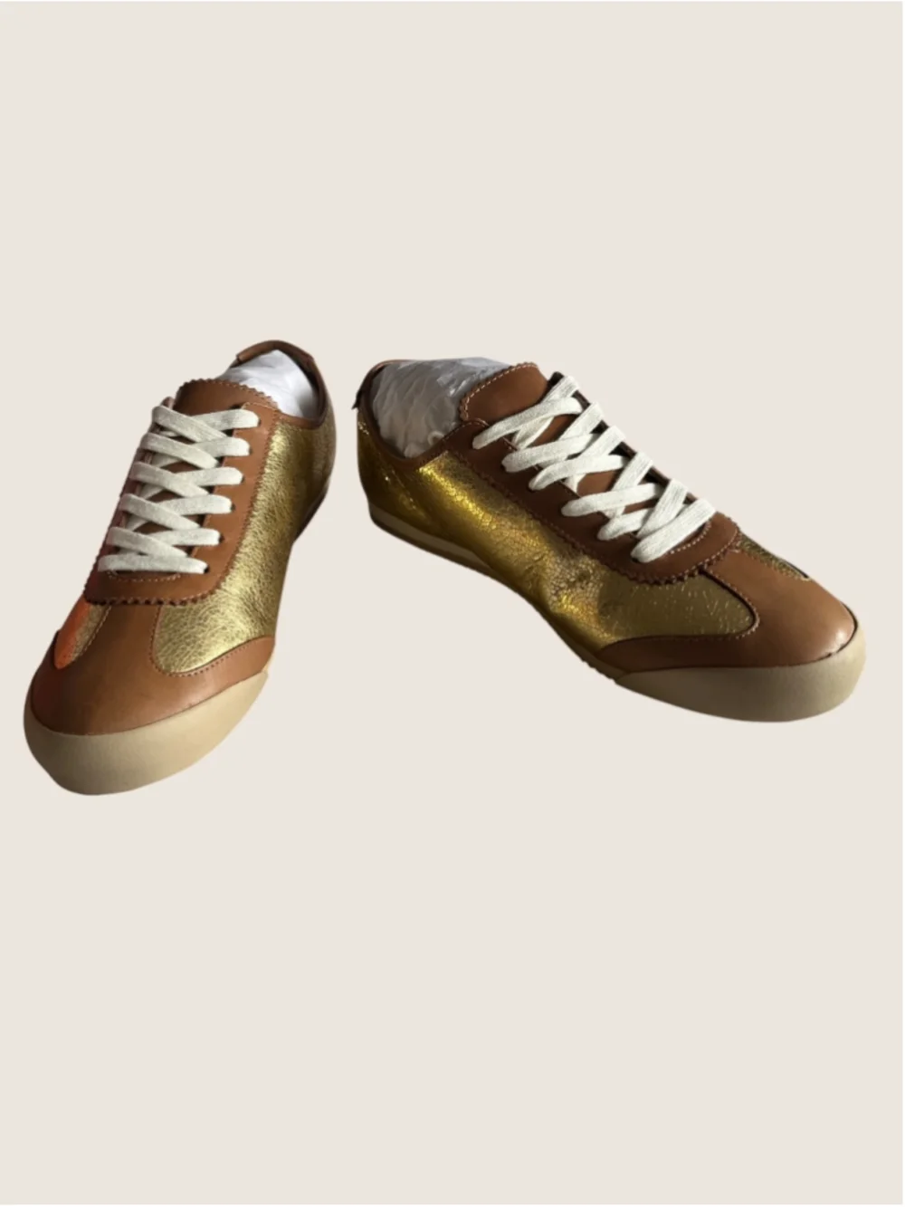 Women's Tory Burch GOLD Sneakers NWT LEATHER